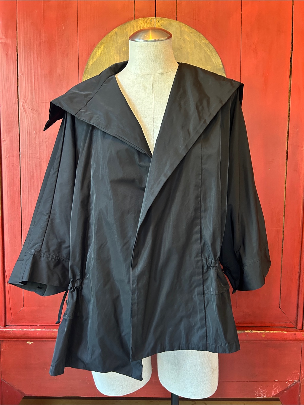 Planet By Lauren G. Nylon Lightweight Black Jacket, One Size